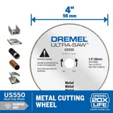 Dremel US550-01 Ultra-Saw 4" Diamond Grit Metal Cutting Wheel - 2