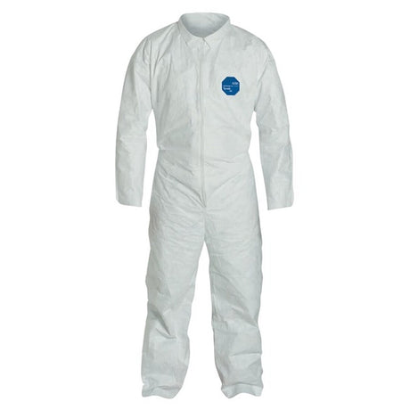 DuPont TYVEK 400 251-TY120S-3XL White Collared Disposable Coverall with Open Cuff 3XL (25 Pack)