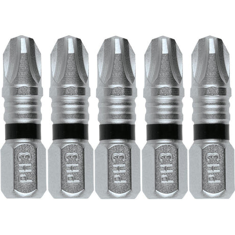 Makita E-00561 Impact XPS #3 Phillips 1" Insert Bit, 5 Pack