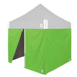 E-Z UP SWHV410BGR Sidewall Four Pack W/3 Walls, 1 Mid Zip, Hi-Viz, 10'x10', Bright Green