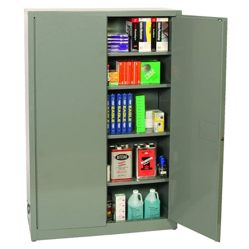 Eagle 1947-4GR Gray Office Supply-2-Doors Manual, 4 Painted Shelves