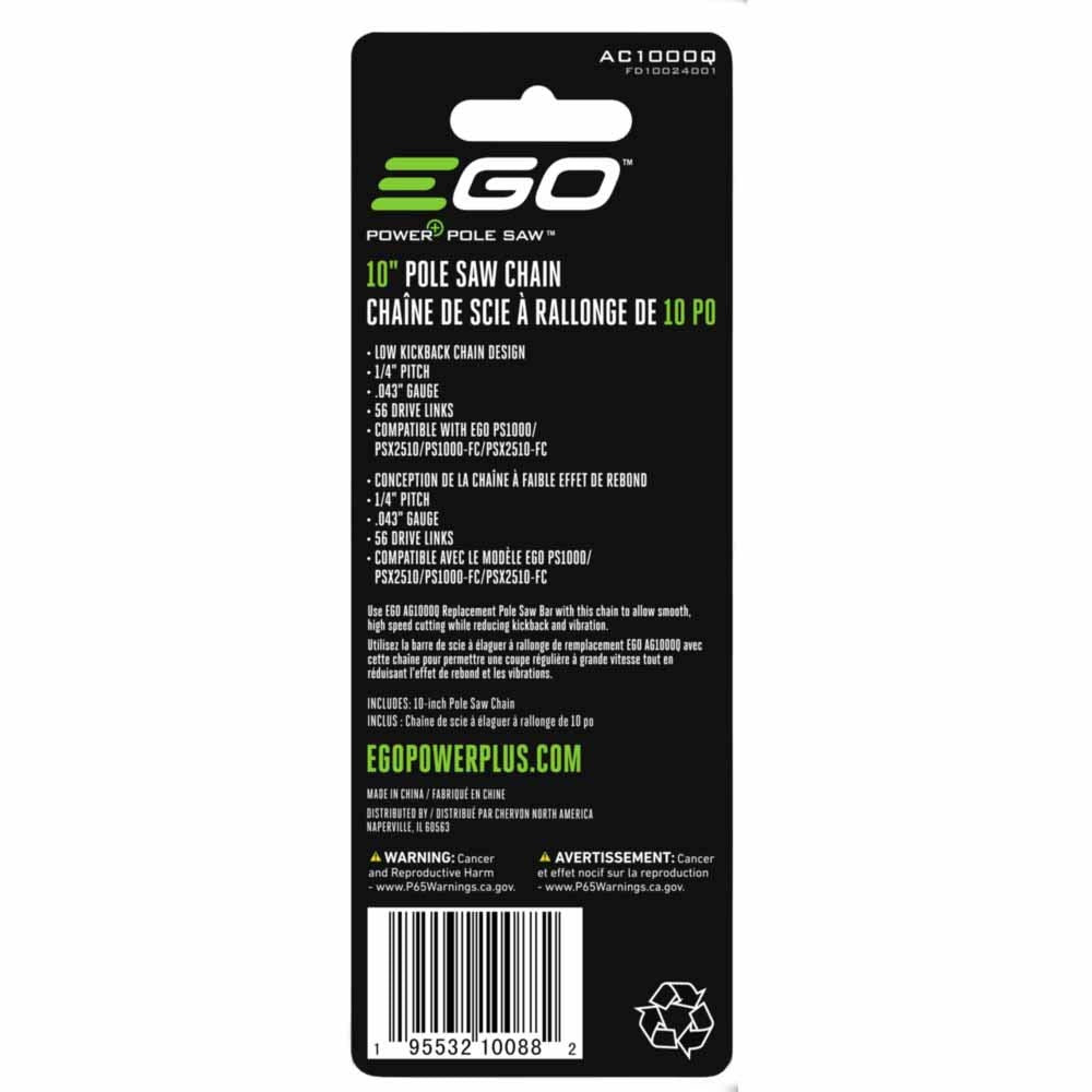 EGO AC1000Q 10 Inch Pole Saw Chain PS1000, PSX2510, Black - 2