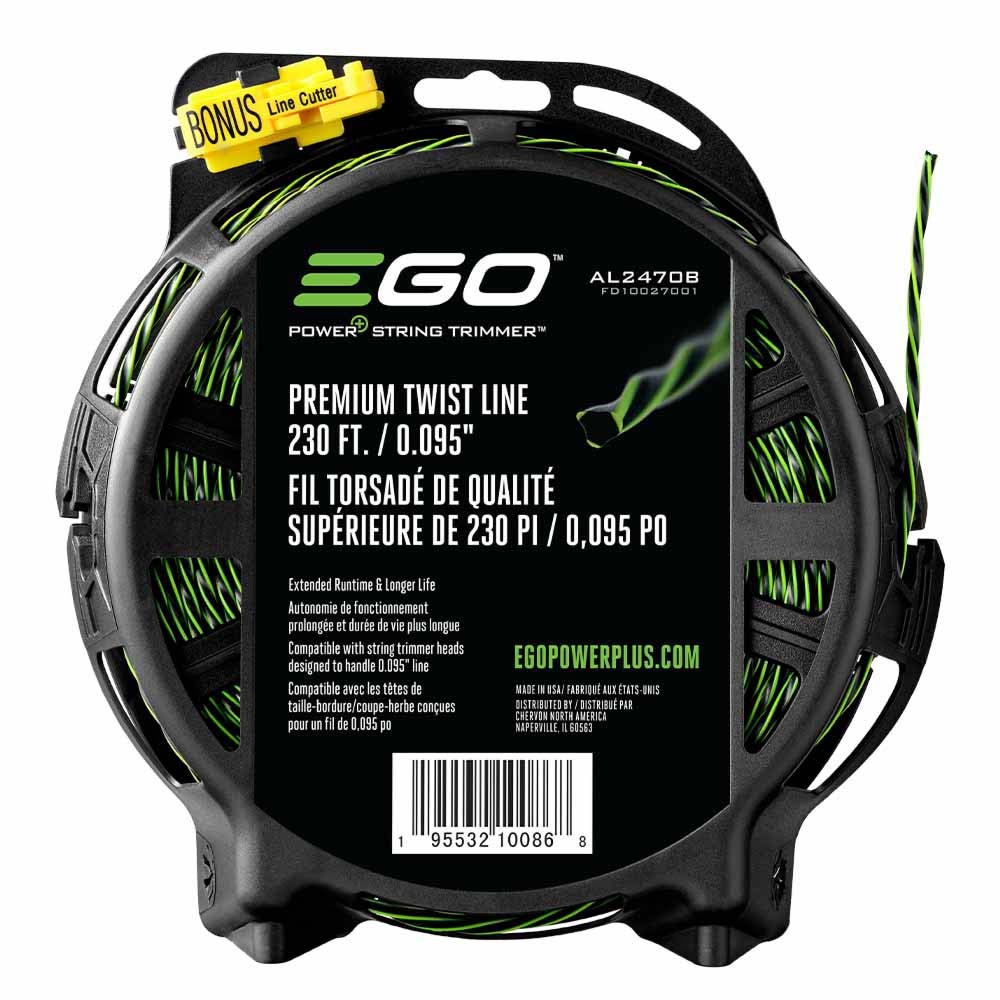 EGO AL2470B Premium Twist String, bi-Component Trimmer line (Bulk Package), Green