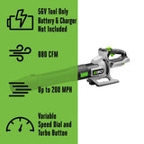 EGO LB8800 56V POWER Plus 880 CFM 200 MPH Cordless Handheld Leaf Blower Bare Tool (1 Each) - 2