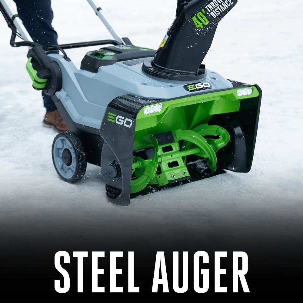 EGO SNT2121 21" Peak Power Snow Blower Kit with Steel Auger, Two 4.0Ah Batteries, 320W Charger and Skid Shoes - 3