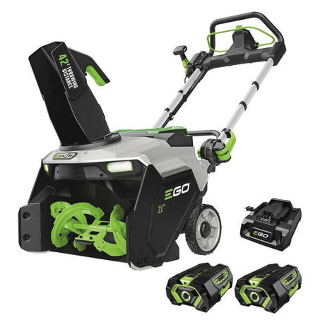 EGO SNT2122 21 in. Single-Stage Snow Blower Kit with Steel Auger (2 Batteries, Charger)