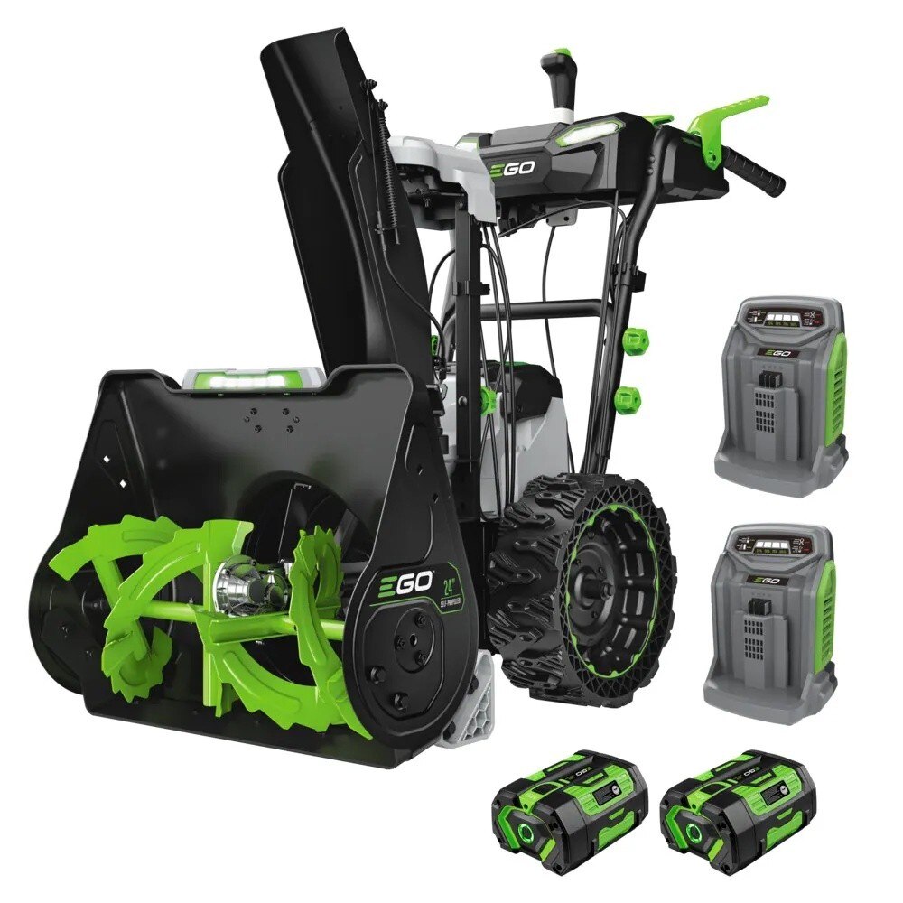 EGO SNT2421 24" Two-Stage Self-Propelled Snow Blower Kit (2 6.0Ah Batteries, 2 550W Chargers)