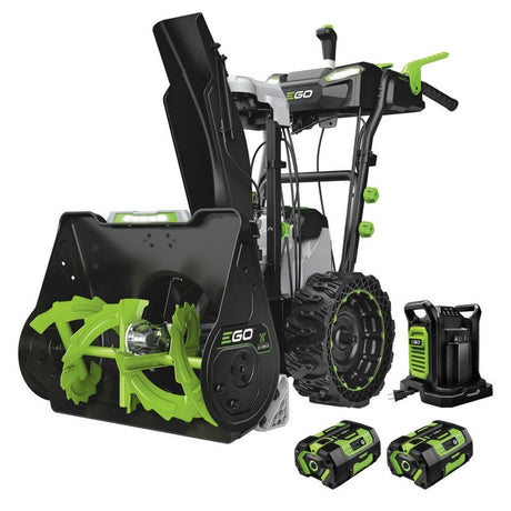 EGO SNT2424 24 in Two-Stage Self-Propelled Snow Blower Kit with Dual-Port Charger (2 6.0Ah Batteries)