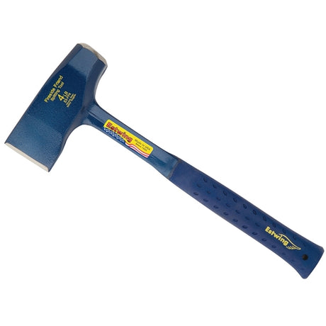 EstWing E3-FF4 Solid steel Fireside Friend splitting tool with blue nylon vinyl shock reduction grip