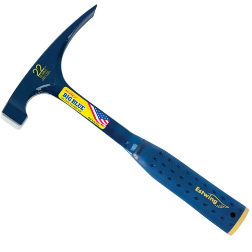 EstWing E6-22BLC 22 oz Solid steel big blue bricklayer with blue nylon vinyl grip and patented end cap