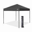 EZ-UP AMB3SBKF10SG 10' x 10' Ambassador Shelter Canopy Pop Up Shade Tent, Steel Gray Top, Included Roller Bag