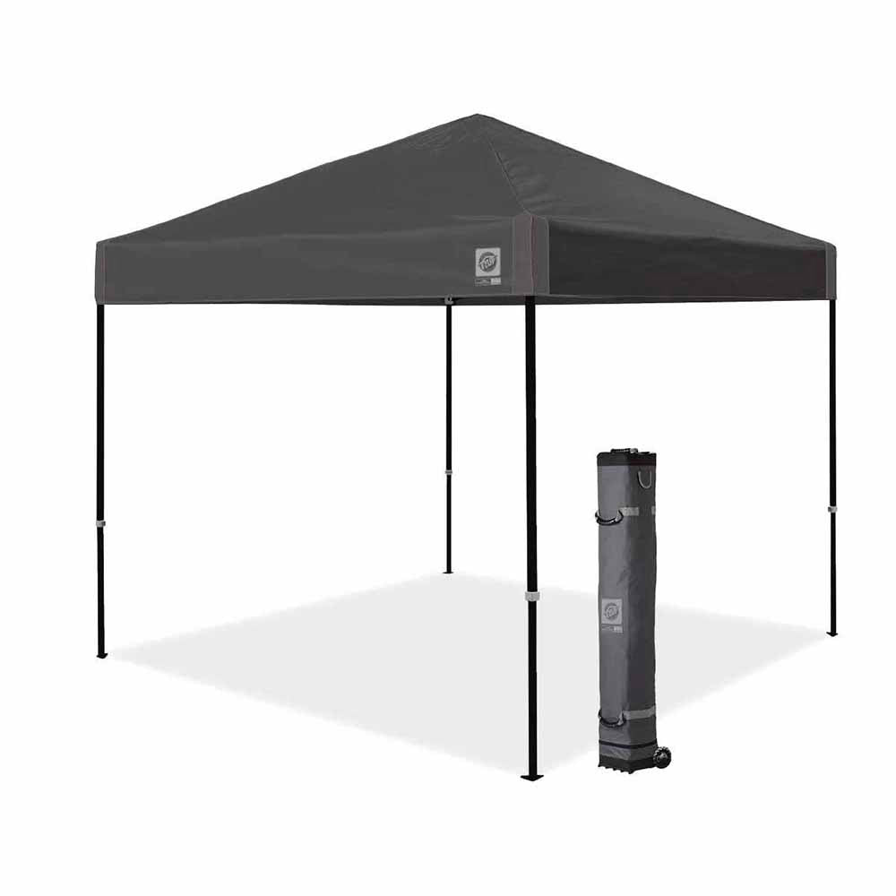 EZ-UP AMB3SBKF10SG 10' x 10' Ambassador Shelter Canopy Pop Up Shade Tent, Steel Gray Top, Included Roller Bag - 2