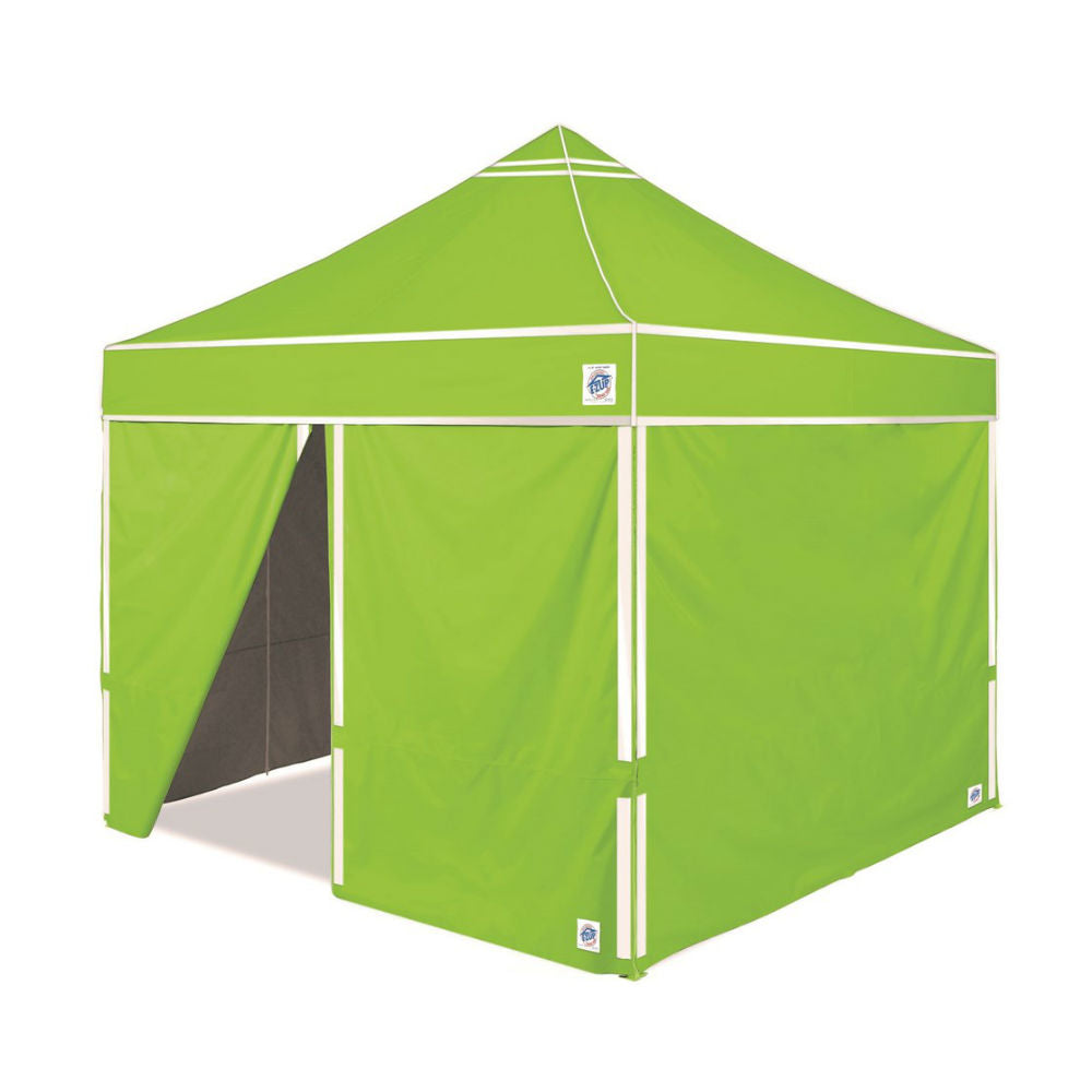 E-Z UP HV910BGRVP Green Hi-Viz 10'x10' Shelter Value Pack w/3 Walls, 1 Mid Zip