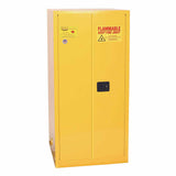 Eagle 2610X One Drum Vertical Safety Cabinet, 55 Gal., 1 Shelf, 2 Door, Self Close, Yellow