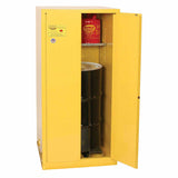 Eagle 2610X One Drum Vertical Safety Cabinet, 55 Gal., 1 Shelf, 2 Door, Self Close, Yellow - 2