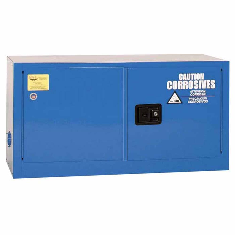 Eagle ADDCRAX 15 Gallon 2 Door, 1 Shelf, Manual Close, Metal Acid and Corrosive Safety Cabinet, 2 Door, Blue