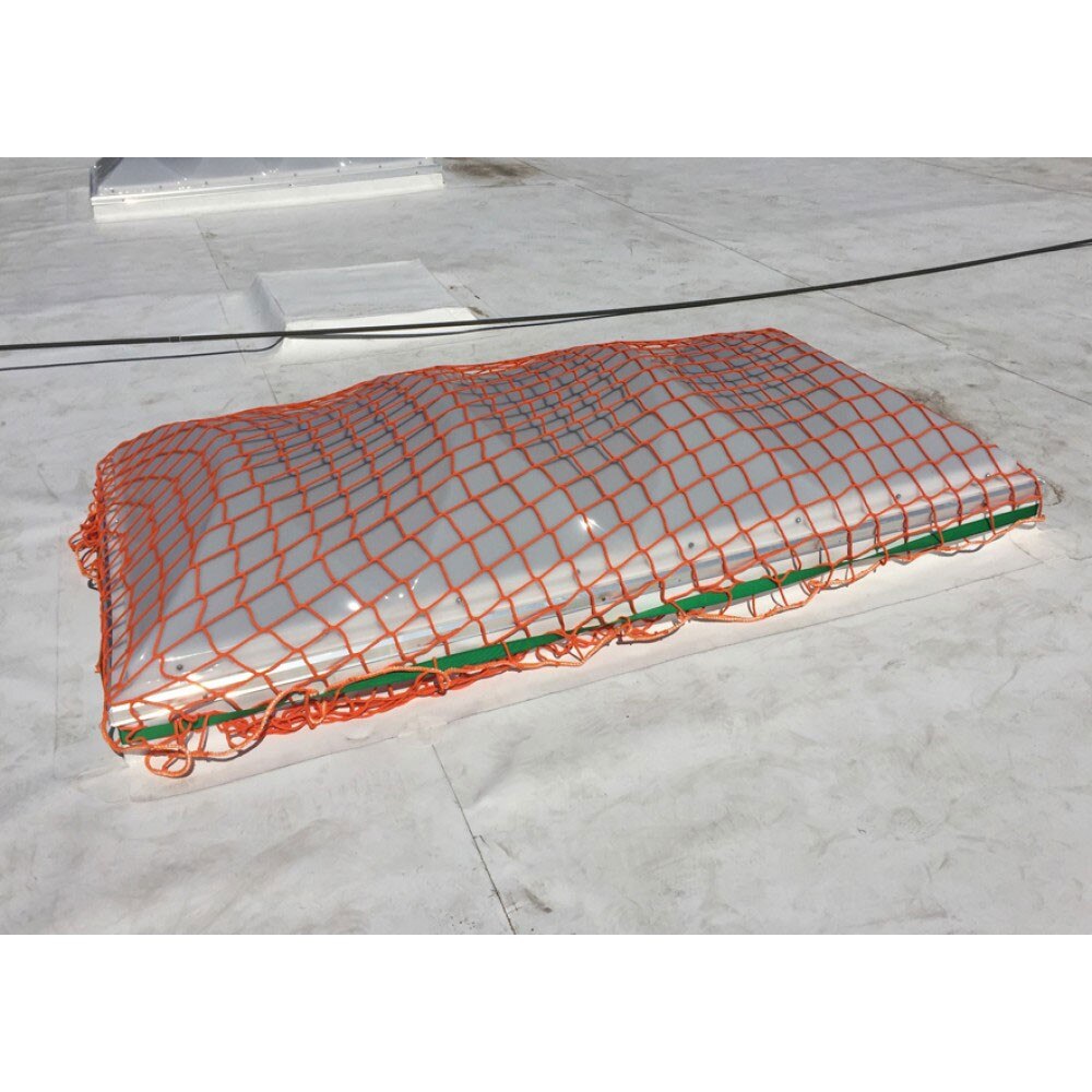 Eagle IND. SLN-6 6'7" x 6'7" Skylight Safety Net, Bright Orange