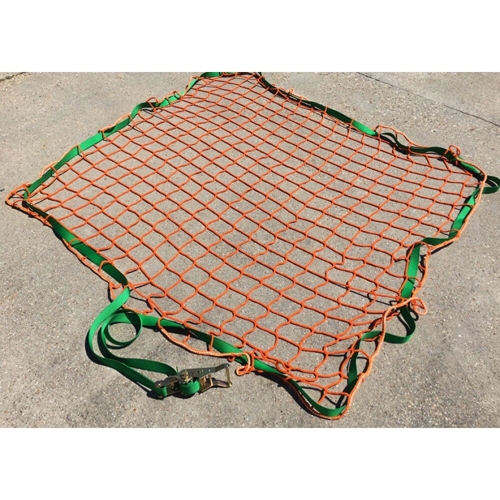 Eagle IND. SLN-6 6'7" x 6'7" Skylight Safety Net, Bright Orange - 4