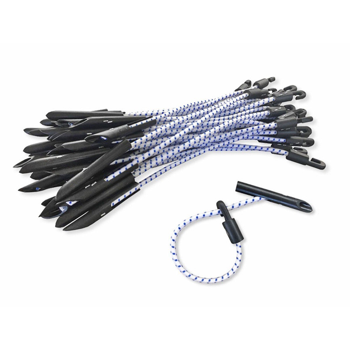 Eagle Industries A-BUNGEE 12 " Elastic Bungee Tie with Toggle for Scaffold Sheeting and Tarps (100 Pack)