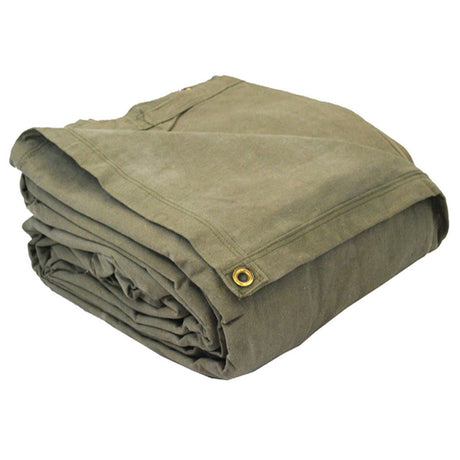 Eagle Industries CAN-FR-0810 8' x 10' Flame Retardant Olive Drab Green Canvas Tarp
