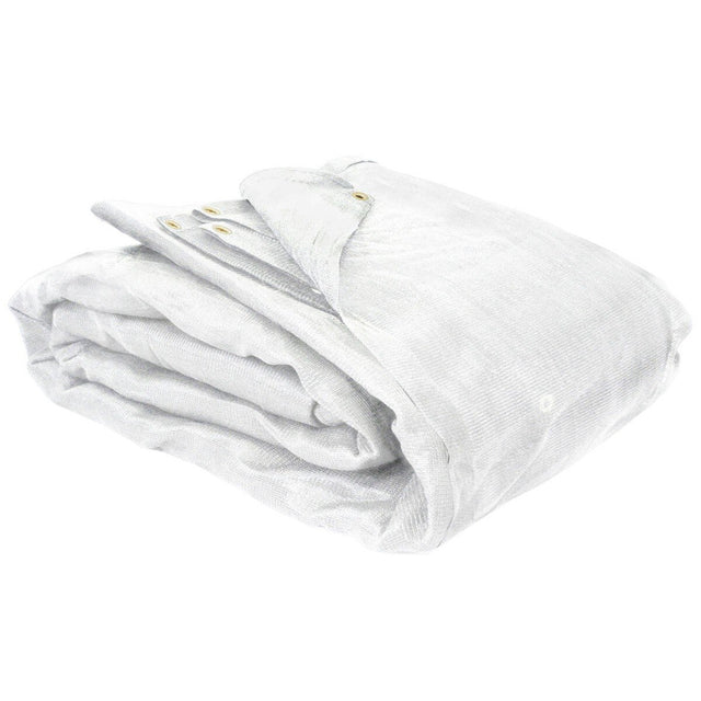 Eagle Industries MT-2050-WHT-FR 20' x 50' White Flame Retardant Mesh Debris Tarp with Grommets (2 Pack)