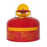 Eagle UI-25-FS Type I Steel Safety Can for Flammables with Funnel and Flame Arrester, 2.5 Gallon, 10" H x 11.25" OD, Red - 3