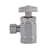 Eastman 04129LF 1/4 in. OD x 1/2 in. FIP Chrome Plated Multi Turn Angle Stop Valve - 3