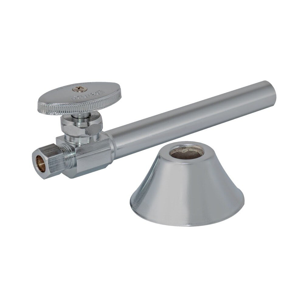 Eastman 04183LF 3/8 in. OD x 1/2 in. Sweat Multi-Turn Straight Stop Valve with Extension Tube