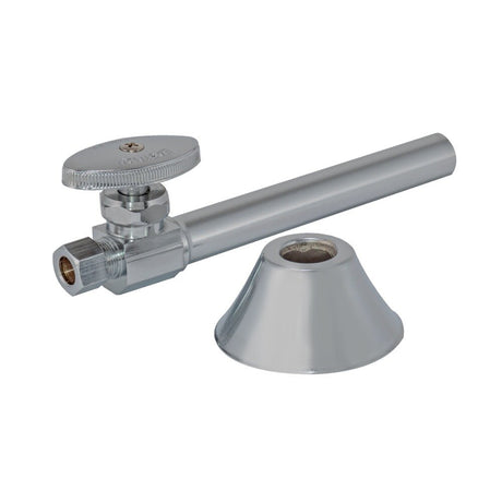 Eastman 04183LF 3/8 in. OD x 1/2 in. Sweat Multi-Turn Straight Stop Valve with Extension Tube