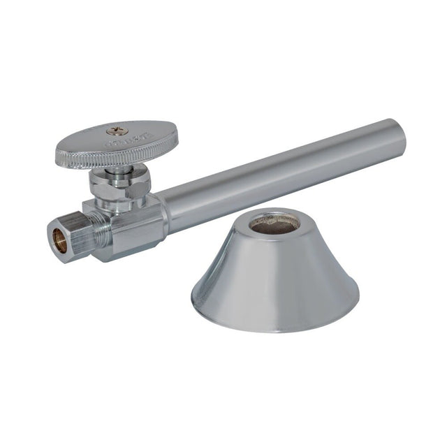 Eastman 04183LF 3/8 in. OD x 1/2 in. Sweat Multi-Turn Straight Stop Valve with Extension Tube