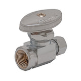Eastman 04318LF 3/8 in. OD x 3/8 in. FIP Chrome Plated Straight Multiturn Stop Valve - 2