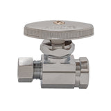 Eastman 04318LF 3/8 in. OD x 3/8 in. FIP Chrome Plated Straight Multiturn Stop Valve - 3