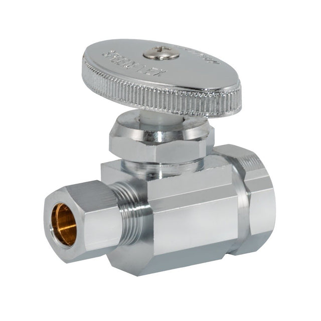 Eastman 04321LF 3/8 in OD x 1/2 in FIP Straight Stop Multi Turn Valve