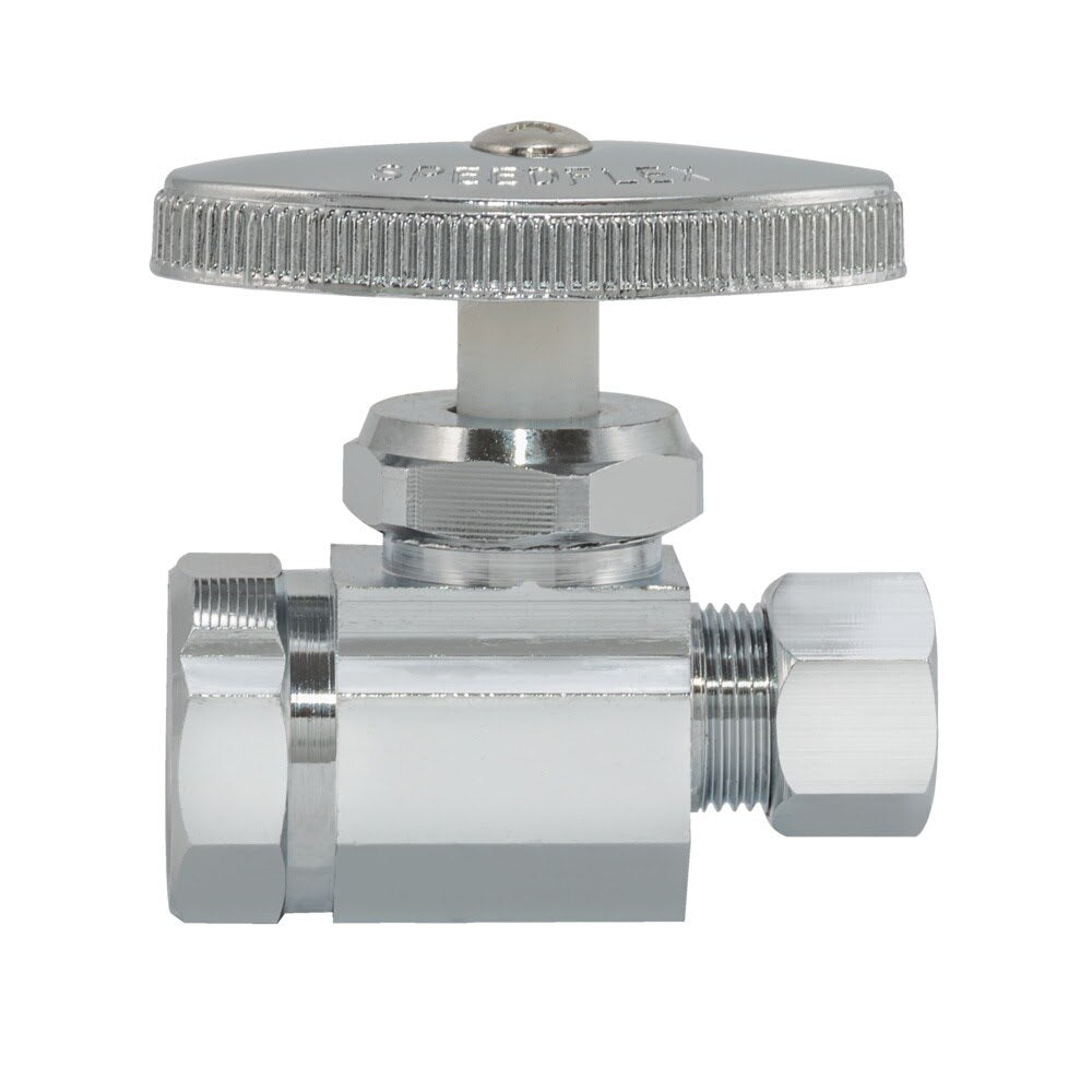 Eastman 04321LF 3/8 in OD x 1/2 in FIP Straight Stop Multi Turn Valve - 2