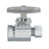 Eastman 04321LF 3/8 in OD x 1/2 in FIP Straight Stop Multi Turn Valve - 2