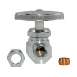 Eastman 04321LF 3/8 in OD x 1/2 in FIP Straight Stop Multi Turn Valve - 3