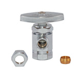Eastman 04322LF 3/8 in. OD x 1/2 in. FIP Chrome Plated Multi Turn Angle Stop Valve - 3