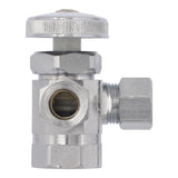 Eastman 04326LF 3/8 in. OD x 3/8 in. OD x 1/2 in. FIP Multi-Turn Dual Outlet Angle Stop Valve - 2