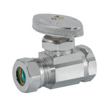 Eastman 04327LF 7/16 in. or 1/2 in. Slip Joint x 1/2 in. FIP Straight Multi Turn Stop Valve