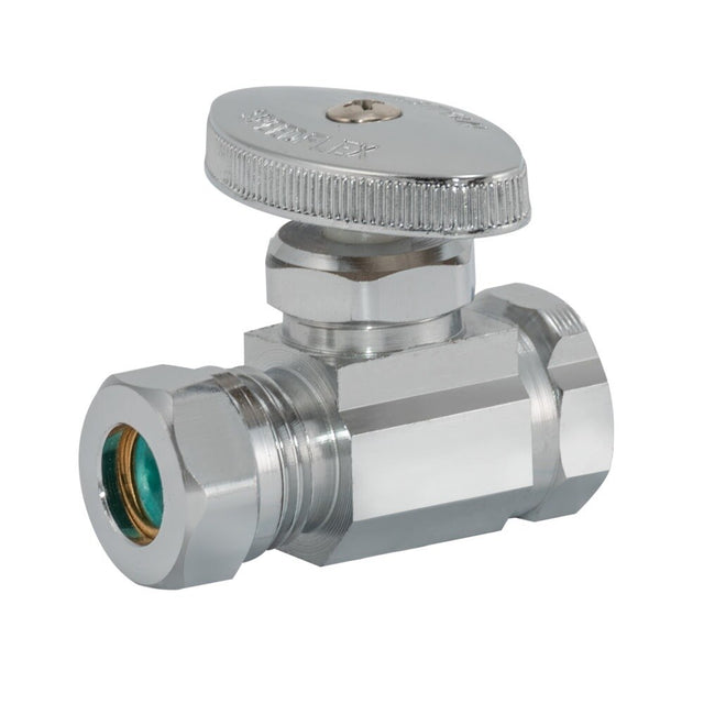 Eastman 04327LF 7/16 in. or 1/2 in. Slip Joint x 1/2 in. FIP Straight Multi Turn Stop Valve
