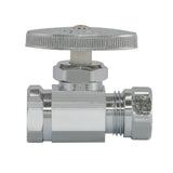 Eastman 04327LF 7/16 in. or 1/2 in. Slip Joint x 1/2 in. FIP Straight Multi Turn Stop Valve - 2
