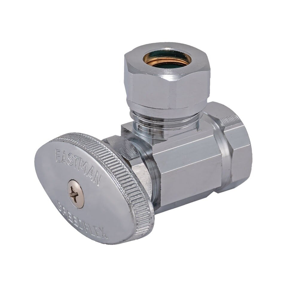 Eastman 04328LF 7/16 in. or 1/2 in. Slip Joint x 1/2 in. FIP Multi-Turn Angle Stop Valve