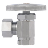 Eastman 04336LF 1/2 in. OD x 3/8 in. FIP Chrome-Plated Multi-Turn Angle Stop Valve - 2