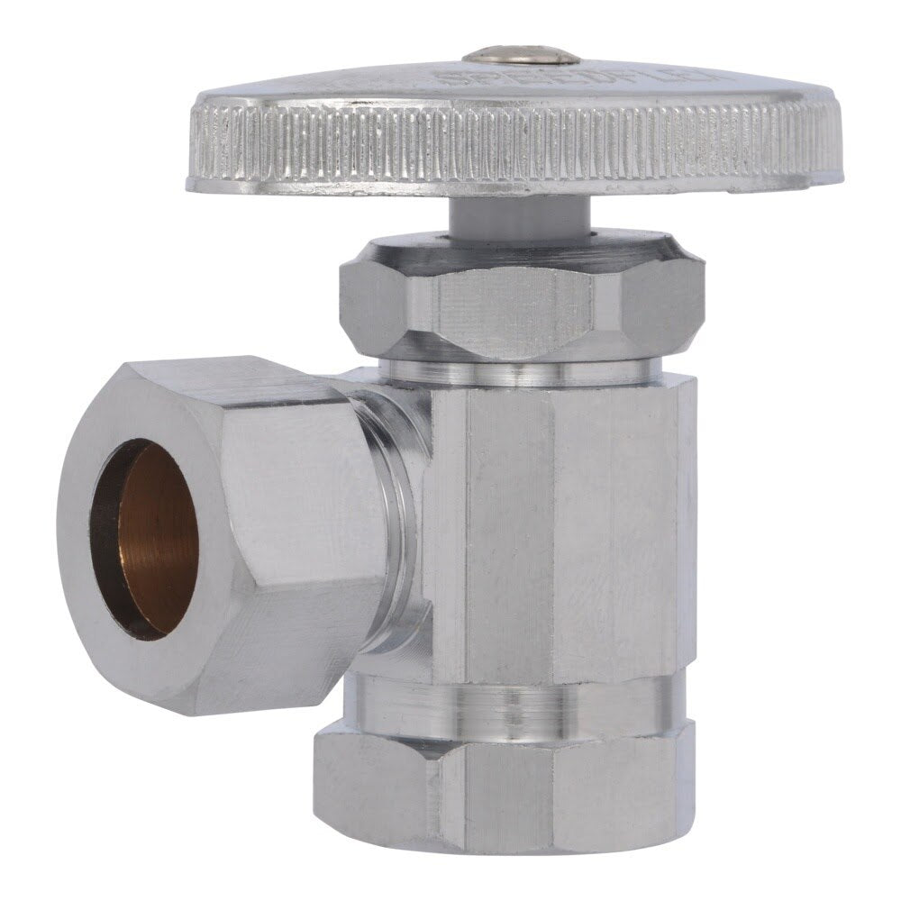Eastman 04338LF 1/2 in. OD x 1/2 in. FIP Chrome-Plated Multi-Turn Angle Stop Valve