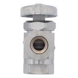 Eastman 04338LF 1/2 in. OD x 1/2 in. FIP Chrome-Plated Multi-Turn Angle Stop Valve - 3