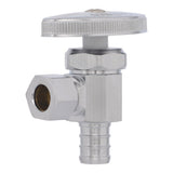 Eastman 04341LF 3/8 in OD x 1/2 in PEX Multi-Turn Angle Stop Valve