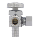 Eastman 04343LF 3/8 in. OD x 3/8 in. OD x 1/2 in. PEX Multi-Turn Dual Outlet Angle Stop Valve - 3