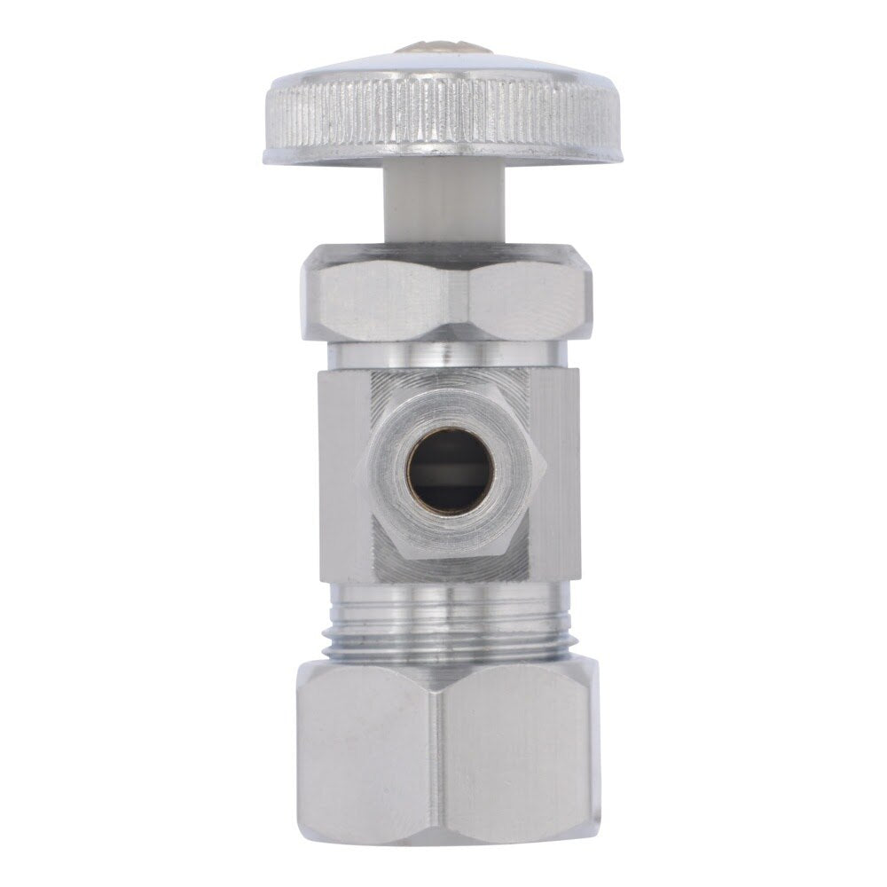 Eastman 04344LF 1/4 in. OD x 5/8 in. OD Compression Multi-Turn Angle Stop Valve - 3