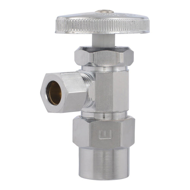 Eastman 04345LF 3/8 in. OD x 1/2 in. CPVC Multi-Turn Chrome-Plated Angle Stop Valve