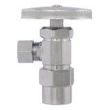Eastman 04345LF 3/8 in. OD x 1/2 in. CPVC Multi-Turn Chrome-Plated Angle Stop Valve - 2